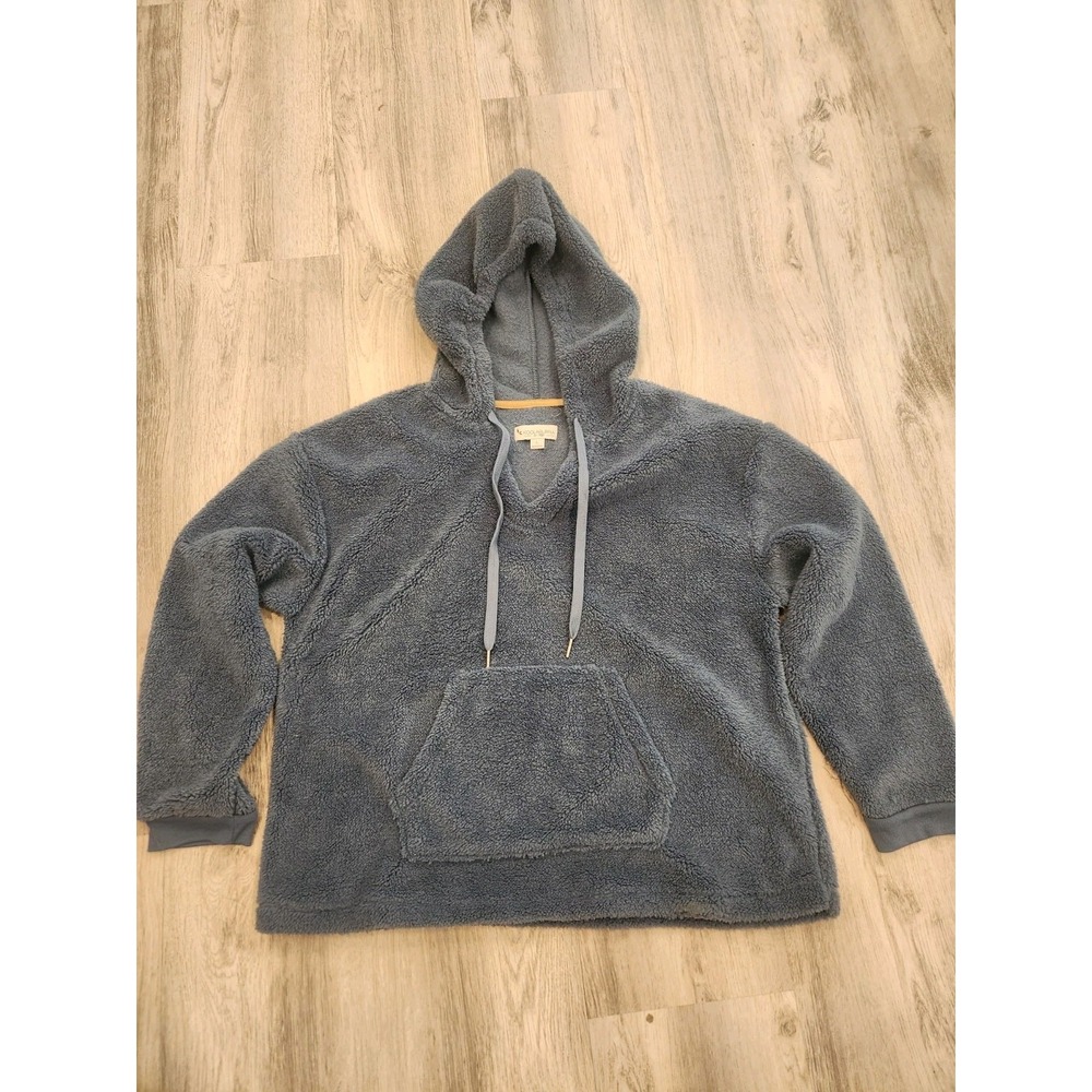 Koolaburra By Ugg Sherpa Fleece‎ Pullover Hoodie Coastal Blue Size Large